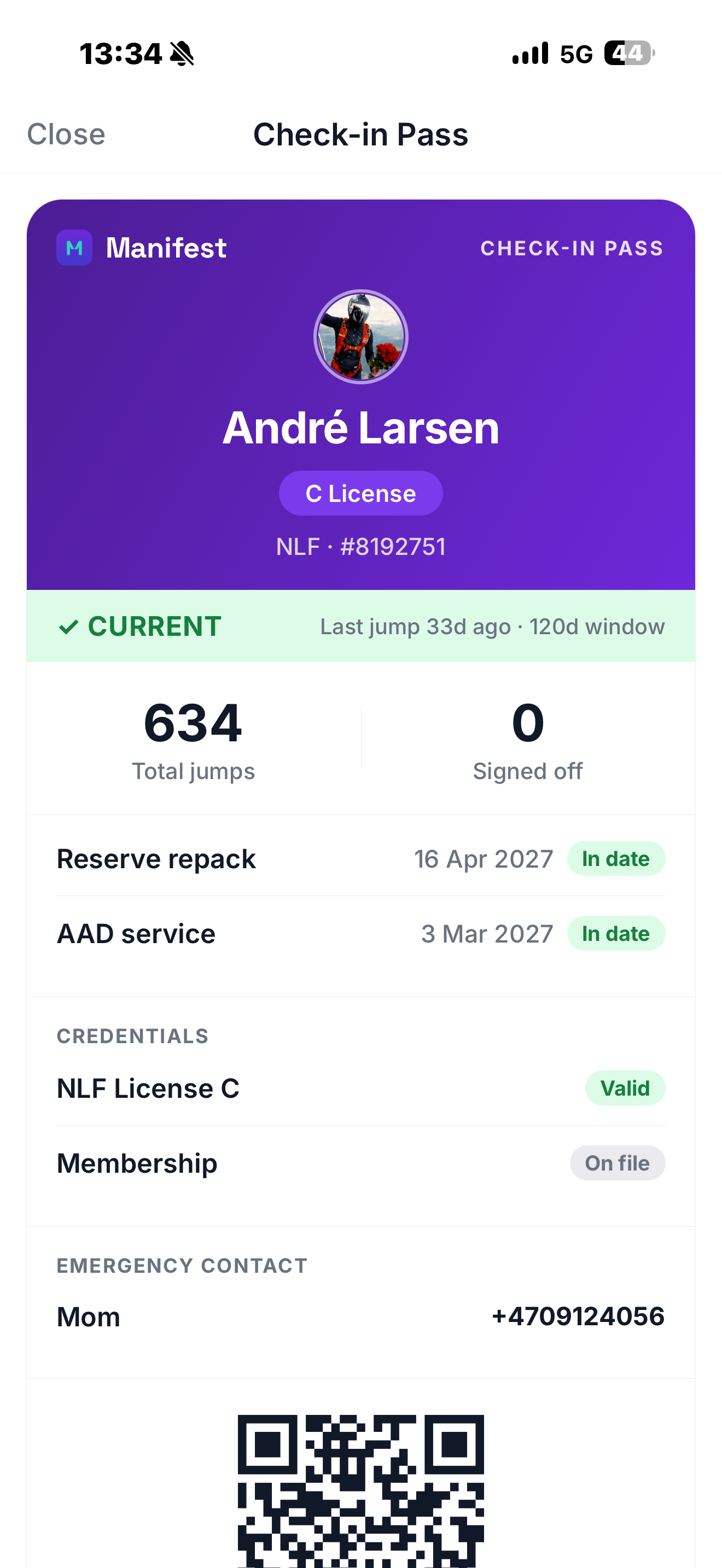 Check-in Pass